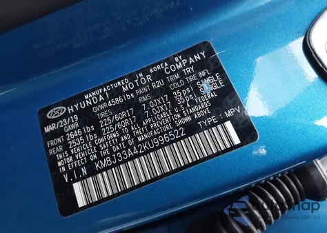 2019 Hyundai Tucson Value из США, поврежденный, VIN KM8J33A42KU996522